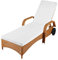 RS Trade Sonnenliege Toscana Natur - Outdoor Liege mit beständigem Poly-Rattan-Geflecht - verstellbare Rückenlehne - Armlehnen & breite Liegefläche - inkl. Kopfteil und Auflage