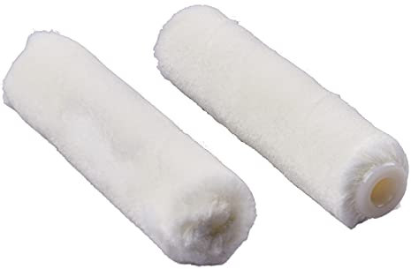 Amtech G4440 100mm (4) Roller Sleeves, 4mm Mohair Pile Roller Sleeves, Extra Short Pile Roller for Gloss Paint rollers, 2 Pack