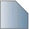 Glasbodenplatte 8 mm Stärke, 125 x 125 cm, Fünfeck 21.02.983.2 Glasplatte Funkenschutz Platte Kamin Ofen Kaminöfen Lienbacher Vorlegeplatte Bodenplatte ESG Sicherheitsglas