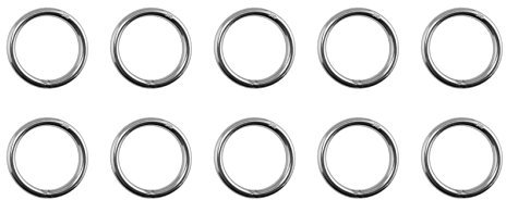 10 Stück Edelstahl 316 rund geschweißt 5/32 Zoll x 3/4 Zoll (4 mm x 20 mm) Marine Grade