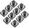 sourcing map 12x12x9mm Panneau micro/Petit CI Tact Interrupteur DIP 10PCS Couleur Noir