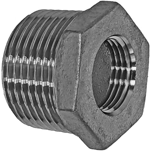 Reduzierstück mit Außen auf Innengewinde - 1 1/2 Zoll AG auf 1 1/4 Zoll IG - Gewinde-Fitting aus Edelstahl(V4A)