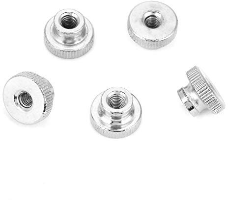 M3 M4 M5 M6 M8 M10 Vernickelter Kohlenstoffstahl Handfest Rändelmuttern Griff mit Muttern(M6(5pcs))