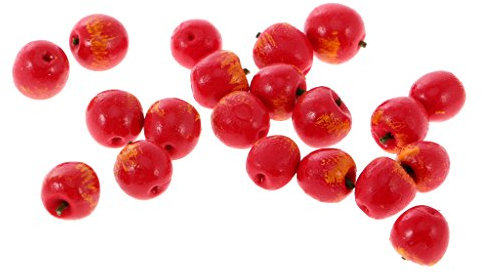 Perfeclan 10pcs 1/12 Puppenhaus Obst BlattBlattgemüse Essen Gurke/Tangerine Apfel/Modell aus Polymer Clay, Rot Apfel