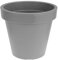 Spetebo XXS Kunststoff Pflanzkübel klein - 20 cm/grau - Blumenkübel rund für Außen und Innen - Garten Pflanztopf Blumentopf Pflanzgefäß Übertopf