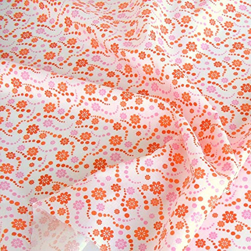 TOLKO 50cm Baumwollstoff Meterware weiche kochfeste Baumwoll-Popeline für Kleid Bluse Kostüm | Gardinenstoff Vorhangstoff Bezugsstoff Dekostoff Baumwolle Baumwollstoffe zum Nähen Dekorieren (Rot)