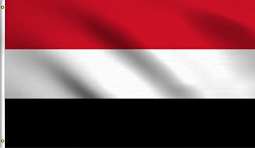 DMSE Jemen-Flagge, 90 x 150 cm, 100 % Polyester, 100D-Flagge
