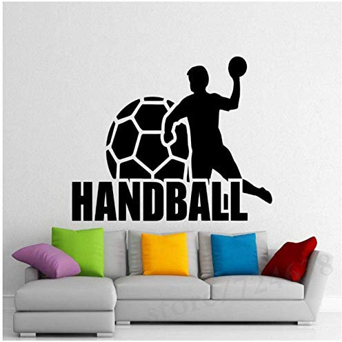 Handball Wand Vinyl Aufkleber Sport Aufkleber Home Interior Wandbild Art Deco Gym Wandtattoo Vinilos Paredes Wandbild Wallpaper 57X81Cm