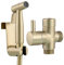 Tecmolog Handheld Bidet Sprayer Shattaf Kit Stainless Steel Bidet Attachment for Toilet Brushed Gold, WS024J2F
