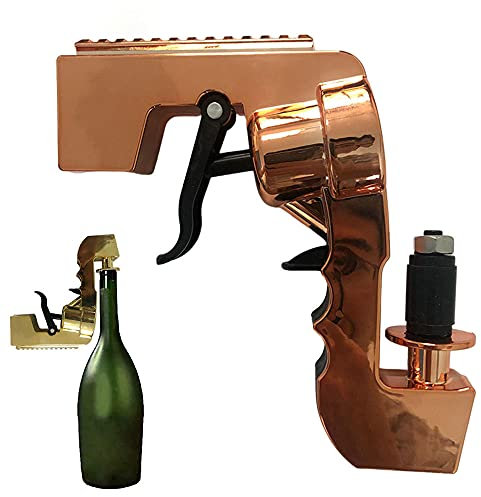 Beer Bottle Opener Champagne Gun Sprayer No air Pressure Fountain Bottle Beer Ejector Party Feeding Flirt Gun Light Weight Beer Gun Shooter for Birthday Celebrations Wedding Ceremonies-Rose Gold