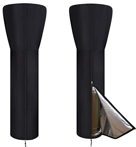 YFFS Housse De Protection pour Chauffage De Terrasse Au Gaz, Parasol Chauffant Exterieur Gaz,Imperméable Extérieur Anti-Poussière/Vent, Noir (241 * 86 * 48cm)