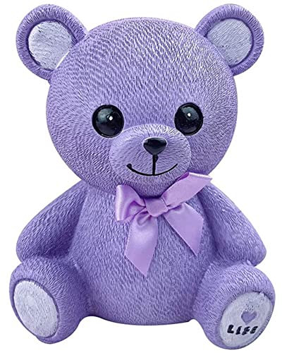 Sits Lila Bär Sparschwein Kreativität Sparbüchse Münze Spardose Cartoons Kinderspielzeug Junge Mädchen Zimmer Dekoration Ornamente Harz Kunsthandwerk Geburtstag Geschenk