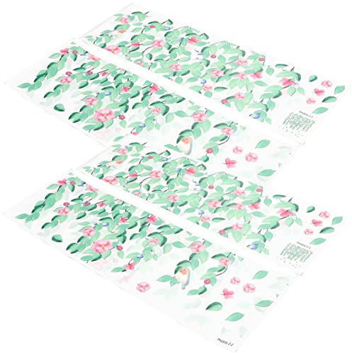 Toyvian 2Er-Set Glas-Hintergrunddekoration Rosa Tapete Kinderzimmer-Tapete Blatt-Tapete Die Im Dunkeln Leuchtet Sterne Für Die Decke Ranken Wanddekoration Wandaufkleber