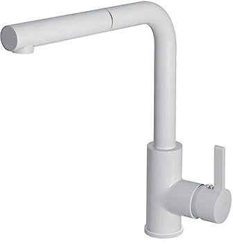 Quareco Rubinetto Miscelatore Cucina monocomando doccetta estraibile Bianco QMHC02BI