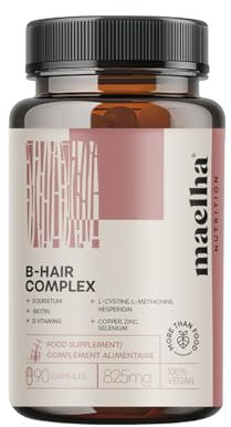 B-Hair Complex | Complément à base de biotine et de vitamine B pour les cheveux | 90 capsules | 100% végétalien