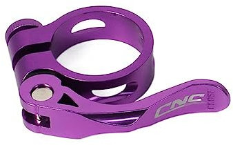 Sattelklemme Fahrrad-Sattelstützenklemme, ultraleicht, 31,8 mm, 34,9 mm, Fahrrad-Sattelstützenklemme, Rennrad, MTB, Mountainbike, Sattelstützenklemme Schnellspanner SattelstüTze ( Color : Purple-31.8m