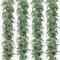 UXORSN Künstliche Eukalyptus mit Weidenblättern Girlande 4 Stück Künstlich Grün Blättergirlande Gefälschte Girlande Hängende Reben Pflanze für Hochzeit Zuhause Tisch Garden Decoration