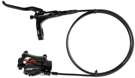 Mountainbike Hydraulische Bremsen 4 Kolben Links Hinten 1500mm MTB Hydraulischer Scheibenbremsensatz DH/XC/FR/AM Öl Bremsen Aluminium-Legierung 3-Finger-Bremshebel Mit Adapter