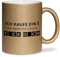 glitzertassen.de® | Ich kaufe ein i und möchte lösen... | Tasse mit Glitzer | Geschenkidee | lustige Sprüche | Bürotasse | Kaffeebecher | Keramik | 330 ml | Dunkelgold