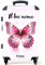 NoBoringSuitcases.com Kinderkoffer, Reisekoffer Personalisiert, Kinderkoffer Mädchen, Koffer Groß, Koffer Kinder, Mit TSA, Kindertrolley Mädchen, Koffer Mittelgroß (Schmetterling - Rosa, 67 cm - 72 L)