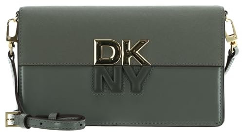 DKNY Women's Echo Small Flap Crossbody, Black Logo-Black