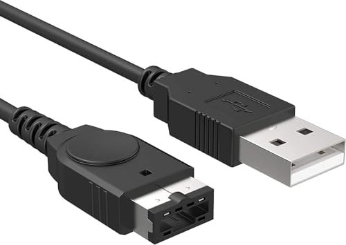 Dgzfle GBA SP Charger 3.9ft USB Cable for Nintendo DS Original Console(NDS)/ Gameboy Advance SP (GBA SP) USB Power Charger Cable (Black)