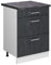 Vicco Küchenunterschrank R-Line, Schubladenschrank für die Küche, Schwarz Beton, 60 cm AP Anthrazit