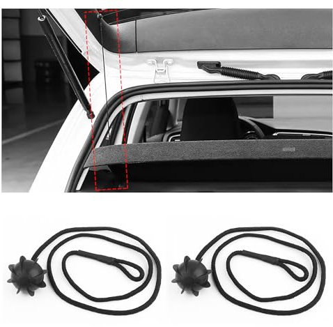 2 Stück Schlüsselband Auto für Hinterer Kofferraum OEM#1K6863447A,Schlüsselbänder mit Gummiball und Schnappverschluss,Auto Kofferraum Lanyards Auto Zubehör Innenraum für PKW LKW SUV