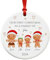 Our First Christmas As a Family of Four Ornament - Ceramic Gingerbread Man Christmas Tree Bauble Decoration Keepsake 2024 - New Baby Gift - New Parents Present