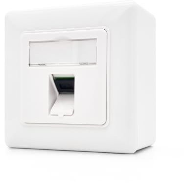 maintec Simplex SC-APC/SC-APC Keystone - Boîte de jonction à fibre optique - Montage en saillie - Convient pour FTTH - Blanc