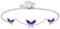ONEFINITY Schmetterling-Armband 925 Sterling Silber Lila Schmetterling Armband mit Zirkonia Schmuck Geschenke für Frauen