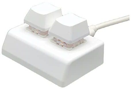Swiixxer 2 Tasten Makro-Programmiertastatur RGB-Mini-Tastatur Gaming Drawing Rot Switch Custom Keyboard OSU Gaming Keypad, White