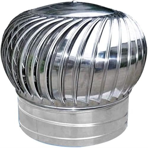 Zanotva Drehbare Kaminhaube aus Edelstahl, Entlüftungshaube mit rotierendem Spinner gegen Abluft, for Schornsteine ​​und Abluftöffnungen, Schornsteinaufsätze(150mm/5.9Inch)