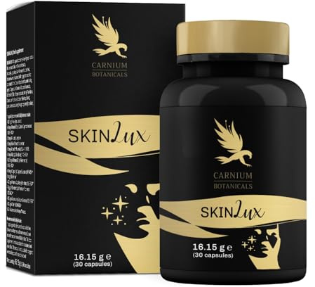 Carnium Botanicals Skin Lux – Haut Kapseln, 30 Stück | Biotin, Zink, Vitamin A, Natürliche Formel für reine & gepflegte Haut