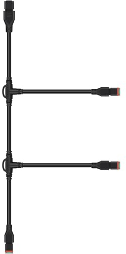 SUFEMOTEC 1Stück 3-in-1 3ft(91cm) Verlängerungskabel-Set,Deutsch Dual DT Adapter-Stecker,Retrofit Plug-and-Play DT-Stecker für Offroad-LED-Lichtleiste Arbeitsleuchten