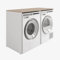 PLATAN ROOM Armoire de machine à laver ou sèche-linge - 130 cm de large - Avec armoire - Armoire pour machine à laver ou sèche-linge - Sans armoire, blanc/chêne Sonoma