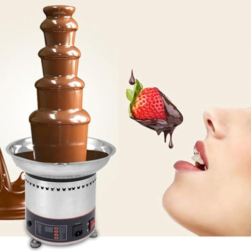 asdchZen Macchina per Fontana di Cioccolato, Acciaio Inossidabile, Design Multistrato per Un Flusso Regolare, Perfetta per Feste E Compleanni, 7° Piano