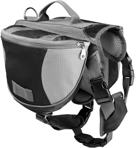Hunderucksack, Netzpolsterung, X1, verstellbare Gewichtsweste, Hunderucksackgeschirr, Reißverschlussfächer, für Reisen, Transport, Auto, Öffentlichkeit, Transport, Camping, Outdoor, Ausflug