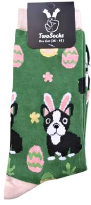 TwoSocks Ostern Socken Lustige Socken Damen & Herren Ostersocken Hasen Socken Baumwolle, Einheitsgröße, Ostergeschenk
