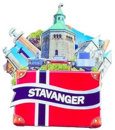 Stavanger Norway Fridge Magnet Travel Souvenir Wooden City Landmarks Style Home Decoration Classic Landmarks Craft