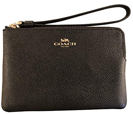 COACH small corner zip wristlet Black