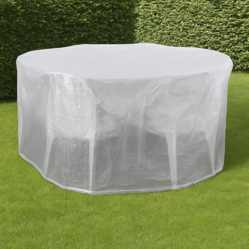 Schutzhülle transparent runde Sitzgruppe,ca.200x95