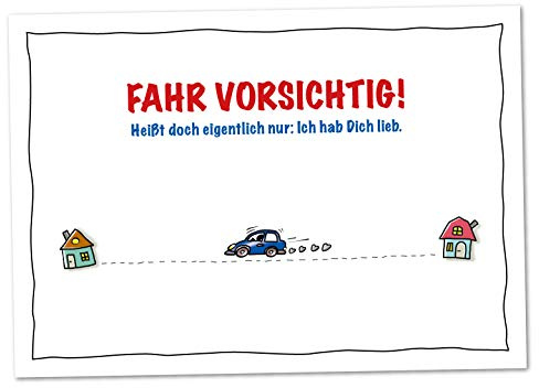 XL Karte Fahr vorsichtig - Ich hab Dich lieb (DIN A5)