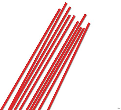 Karen Marie Klip Papier + Ideen, Quilling Papierstreifen Vermilion/Rot, 3x450mm, 120g/m2, 100 Streifen