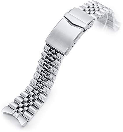 MiLTAT 22mm Super-J Louis 316L Edelstahl Uhrenarmband Für Orient Kamasu, Gebürsteter V-Verschluss