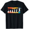 Lustige coole Evolution Badminton Geschenkideen | Unisex Erwachsene & Kinder T-Shirt | Schwarz, Mehrfarbig | Kurzarm | Crew-Neck | M