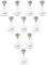 PiercingJak 10Pcs Piercing Lèvre Piercing Tragus Cartilage Hélix Nez Labret Acrylique Acier Inoxydable Strass Cristal 3mm Boule Clou d'Oreille Femme Homme Stud Lot Bijoux de Corps(Rose Or)