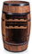 CREATIVE COOPER Weinfass Stehtisch - Mini Bar Regal mit Wine Bottle Holder - Alkohol Shrank - Flaschenregal Holz Regale - Holzfass Deko Hausbar Theke - Fassmöbel - Fassbar Minibar 80cm (Wenge)
