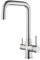 AORA® | URBAN INOX 4 Wege Wasserhahn aus Edelstahl | 360° drehbare Küchenarmatur aus massiven 304 Edelstahl | Spültischarmatur für Wasserfilter, Osmoseanlagen | Wasserfilter Wasserhahn | (U-Auslauf)