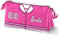 Barbie Varsity-Estuche Portatodo Triple, Rosa, 23 x 11 cm